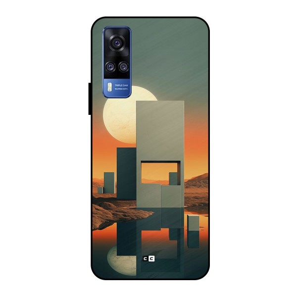 Geometric Sculpture Metal Back Case for Vivo Y51