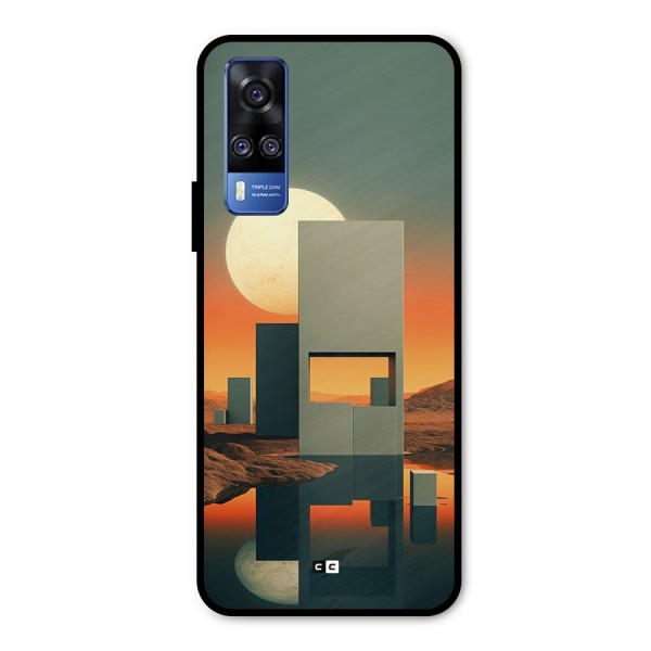 Geometric Sculpture Metal Back Case for Vivo Y51A