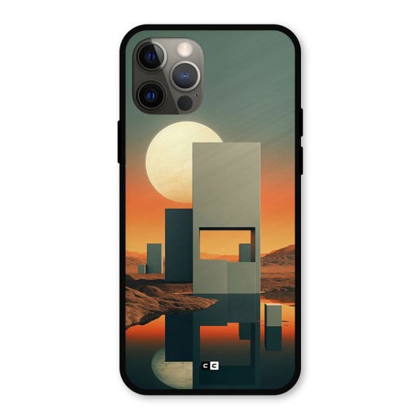 Geometric Sculpture Metal Back Case for iPhone 12 Pro
