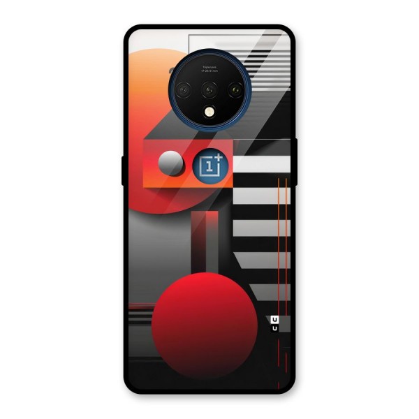 Geometrical Marvel Glass Back Case for OnePlus 7T
