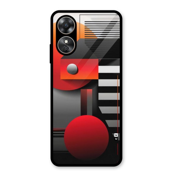 Geometrical Marvel Glass Back Case for Oppo A17