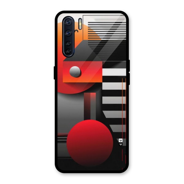 Geometrical Marvel Glass Back Case for Oppo F15