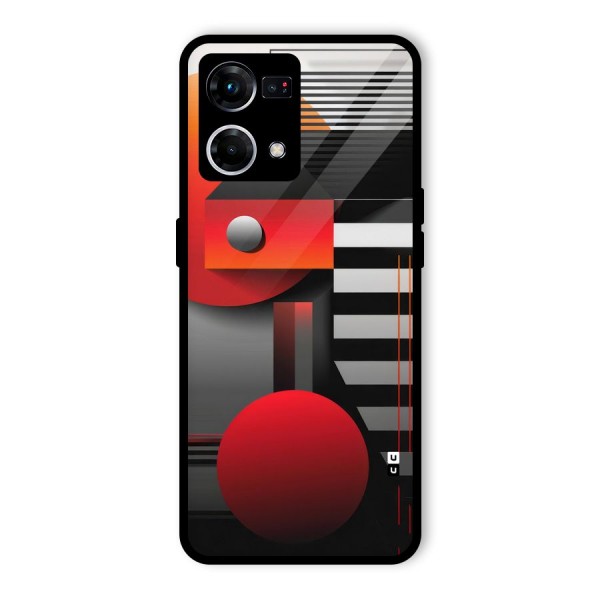 Geometrical Marvel Glass Back Case for Oppo F21s Pro 4G