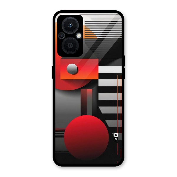 Geometrical Marvel Glass Back Case for Oppo F21s Pro 5G