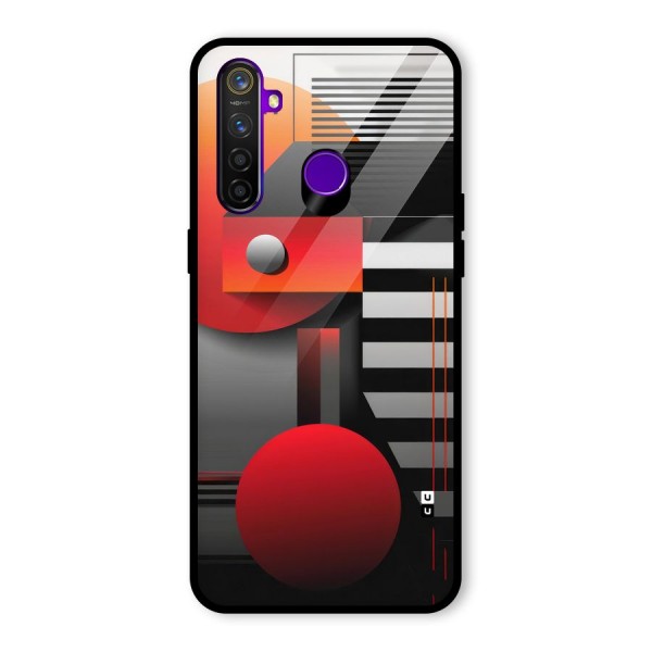 Geometrical Marvel Glass Back Case for Realme 5 Pro