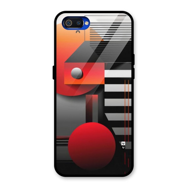 Geometrical Marvel Glass Back Case for Realme C2