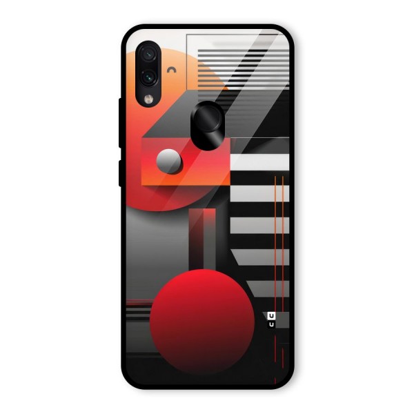 Geometrical Marvel Glass Back Case for Redmi Note 7S