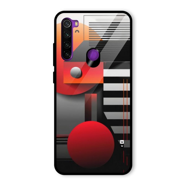 Geometrical Marvel Glass Back Case for Redmi Note 8