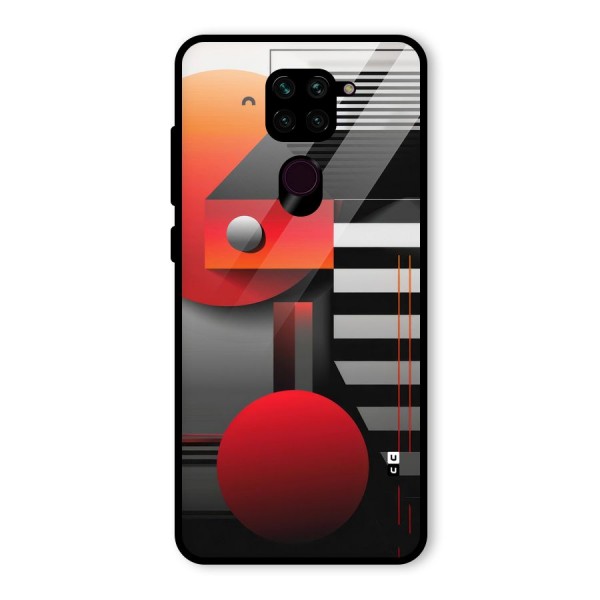 Geometrical Marvel Glass Back Case for Redmi Note 9