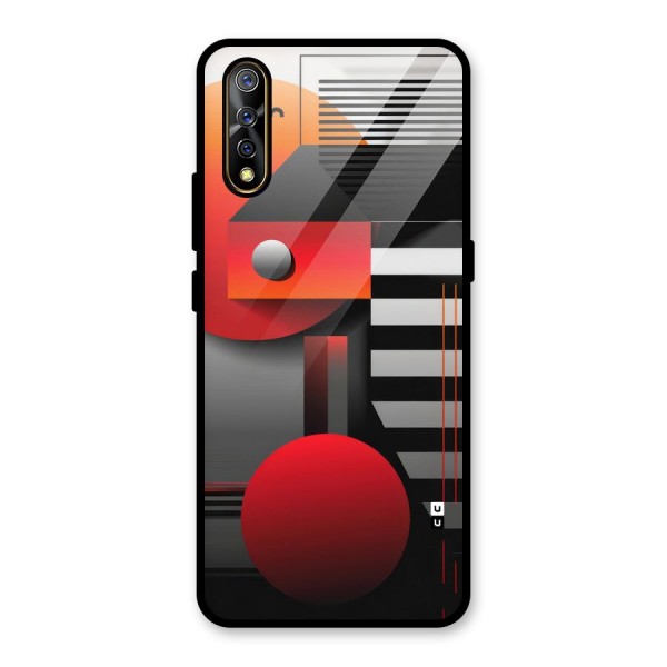 Geometrical Marvel Glass Back Case for Vivo S1