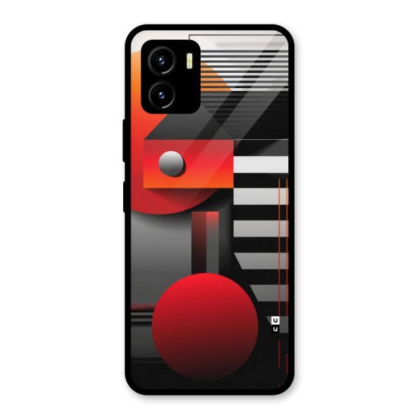 Geometrical Marvel Glass Back Case for Vivo Y15s