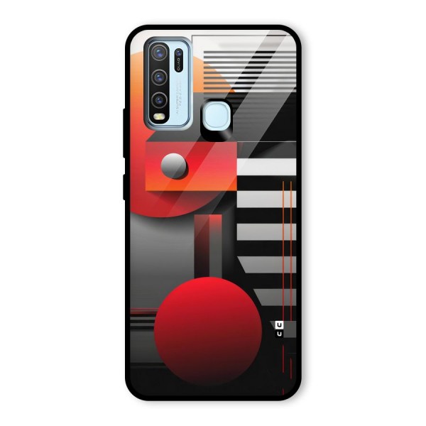 Geometrical Marvel Glass Back Case for Vivo Y30