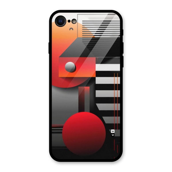 Geometrical Marvel Glass Back Case for iPhone SE 2022