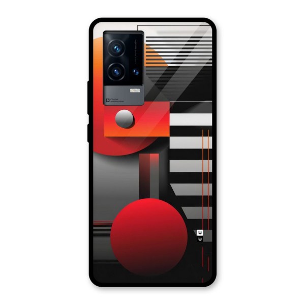 Geometrical Marvel Glass Back Case for iQOO 9 5G