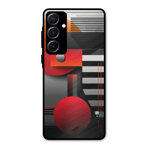 Geometrical Marvel Metal Back Case for Galaxy A55