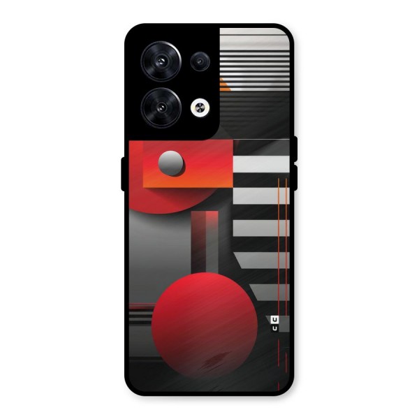 Geometrical Marvel Metal Back Case for Oppo Reno8 5G