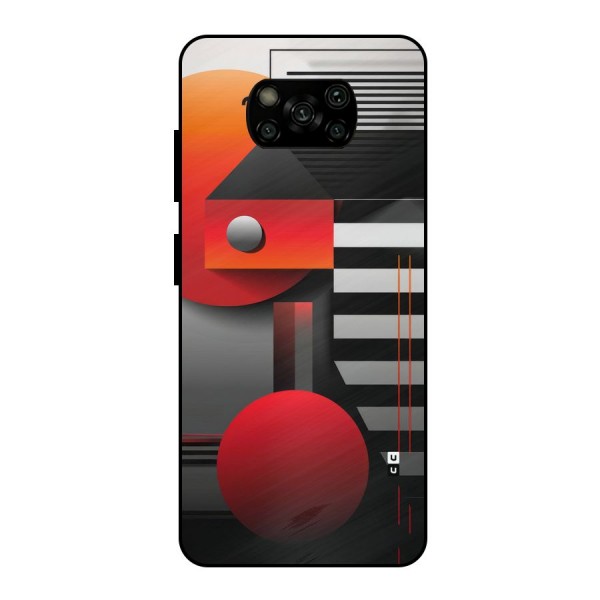 Geometrical Marvel Metal Back Case for Poco X3