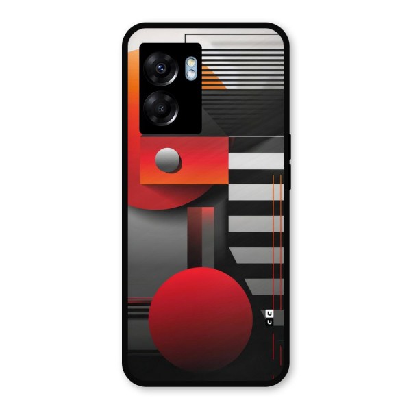 Geometrical Marvel Metal Back Case for Realme Narzo 50 5G
