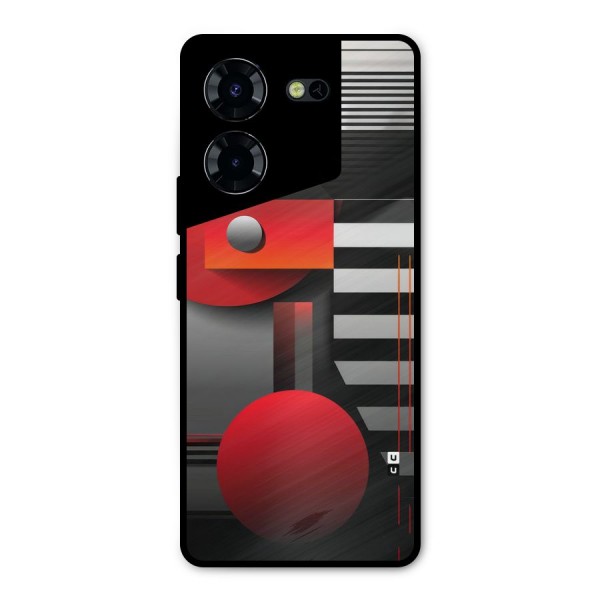 Geometrical Marvel Metal Back Case for Tecno Pova 5 Pro 5G