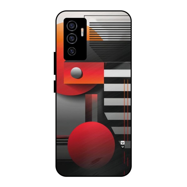 Geometrical Marvel Metal Back Case for Vivo V23e