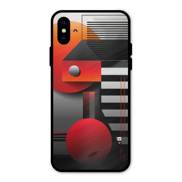 Geometrical Marvel Metal Back Case for iPhone XS