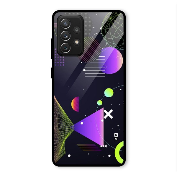 Geometrical Wireframe Glass Back Case for Galaxy A72