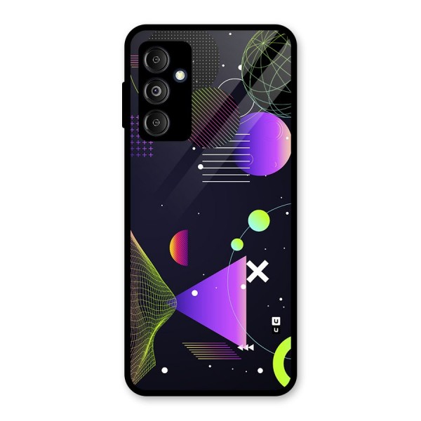 Geometrical Wireframe Glass Back Case for Galaxy M14 5G