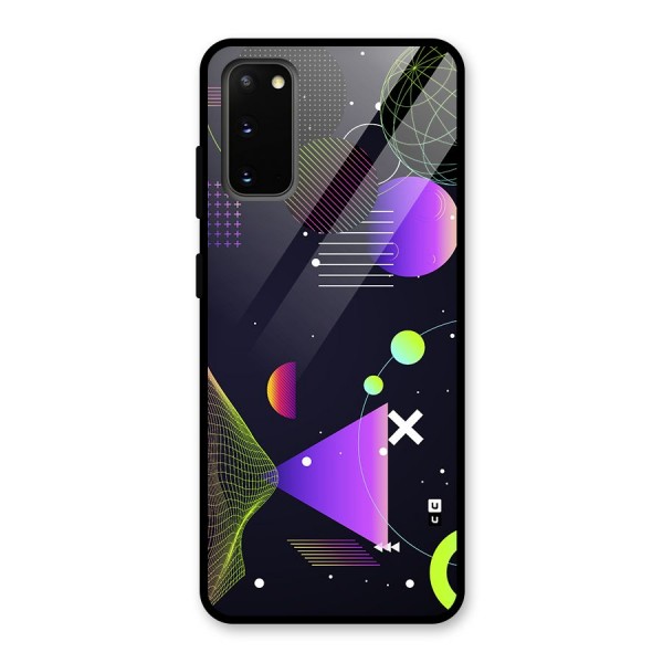 Geometrical Wireframe Glass Back Case for Galaxy S20