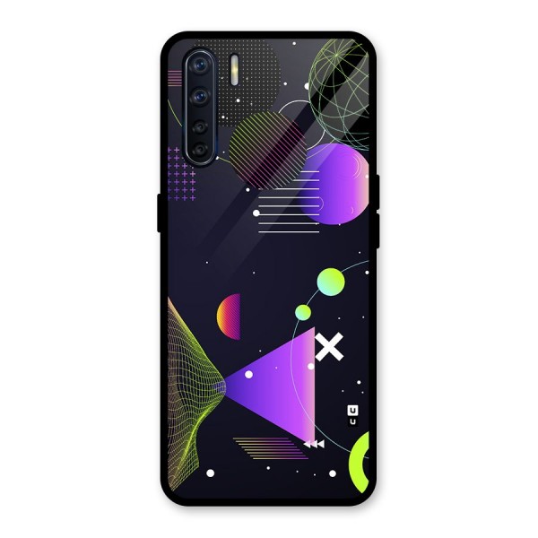 Geometrical Wireframe Glass Back Case for Oppo F15