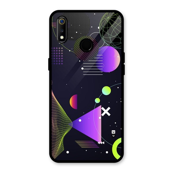 Geometrical Wireframe Glass Back Case for Realme 3