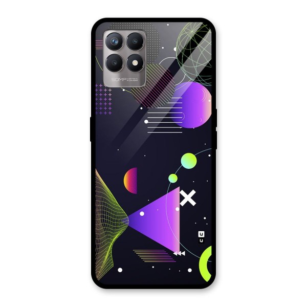 Geometrical Wireframe Glass Back Case for Realme 8i