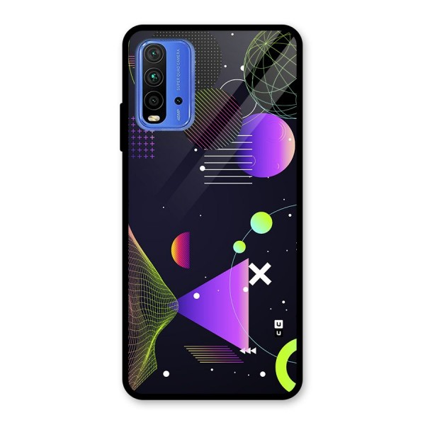 Geometrical Wireframe Glass Back Case for Redmi 9 Power