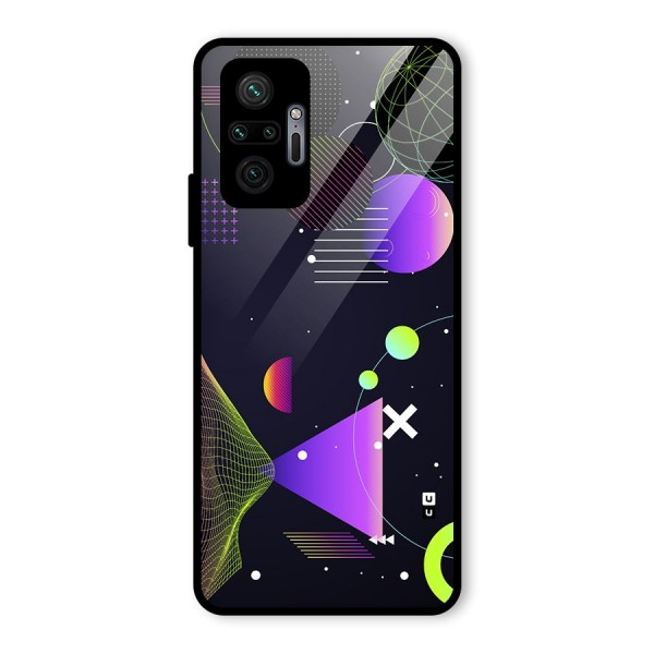 Geometrical Wireframe Glass Back Case for Redmi Note 10 Pro Max