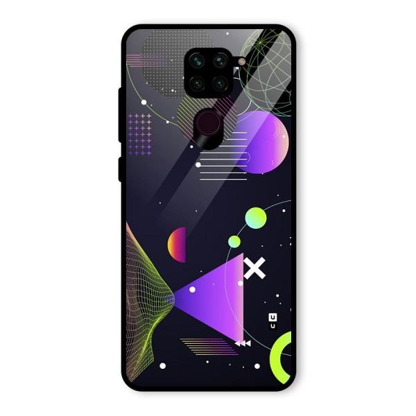 Geometrical Wireframe Glass Back Case for Redmi Note 9