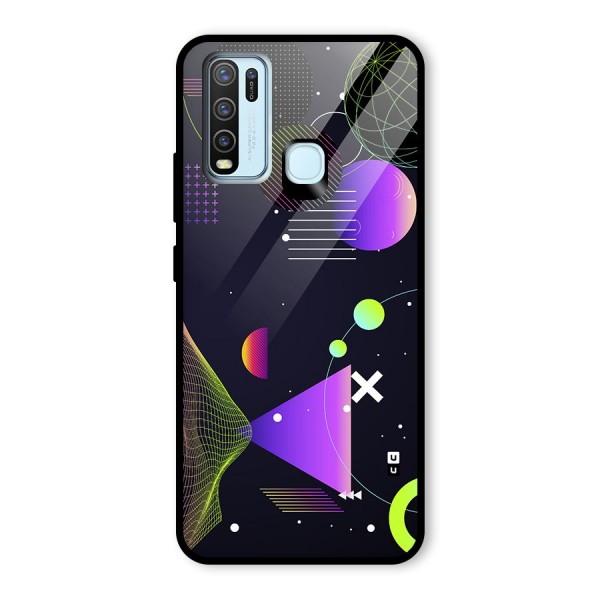 Geometrical Wireframe Glass Back Case for Vivo Y30