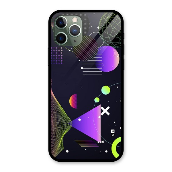 Geometrical Wireframe Glass Back Case for iPhone 11 Pro