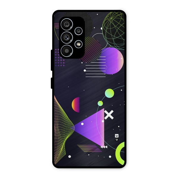 Geometrical Wireframe Metal Back Case for Galaxy A53 5G