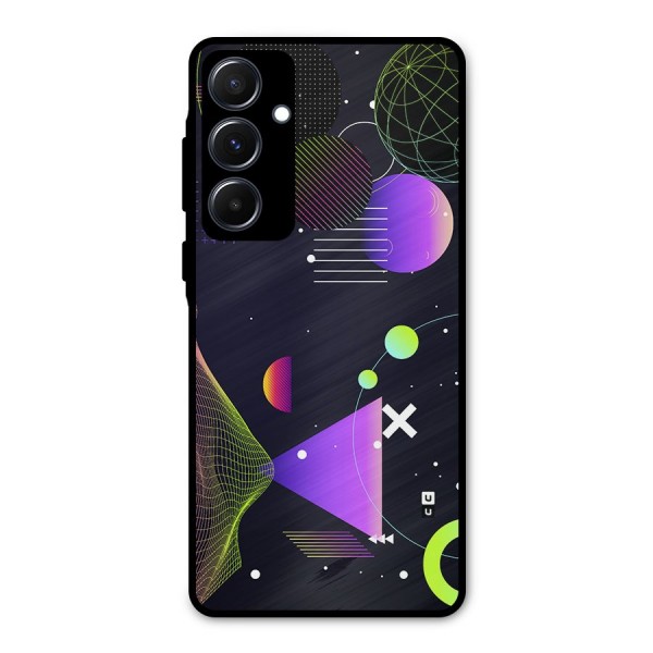 Geometrical Wireframe Metal Back Case for Galaxy A55