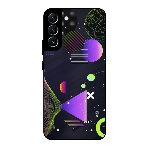 Geometrical Wireframe Metal Back Case for Galaxy S22 Plus 5G