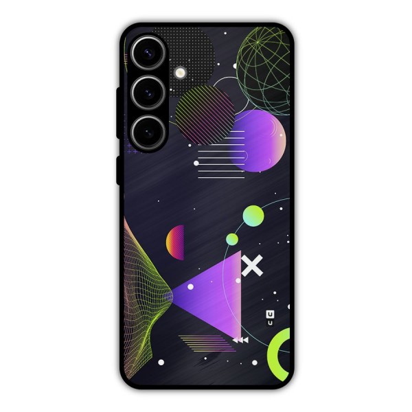 Geometrical Wireframe Metal Back Case for Galaxy S24 Plus