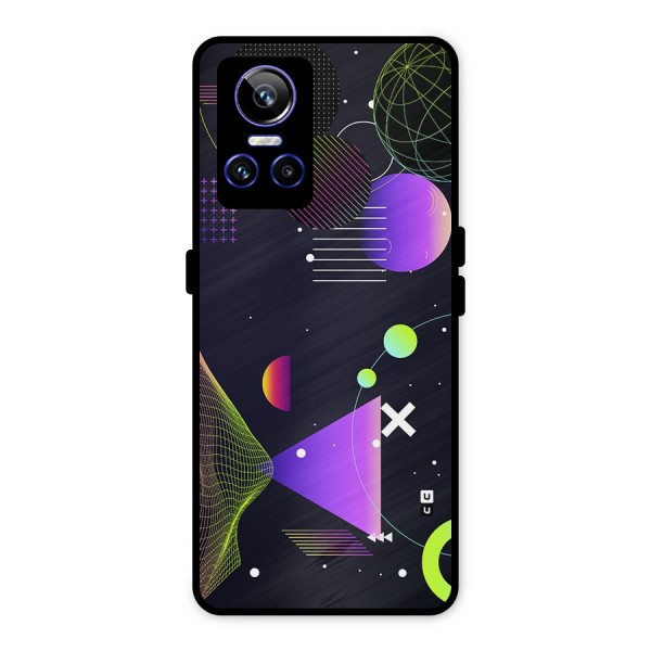 Geometrical Wireframe Metal Back Case for Realme GT Neo 3