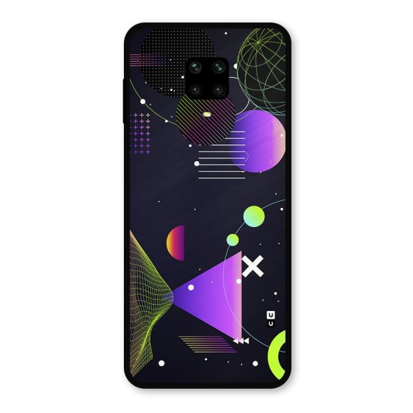 Geometrical Wireframe Metal Back Case for Redmi Note 9 Pro Max