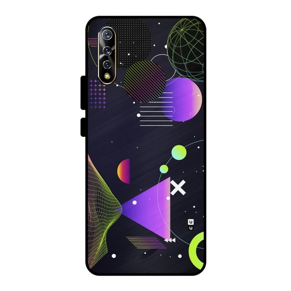 Geometrical Wireframe Metal Back Case for Vivo S1