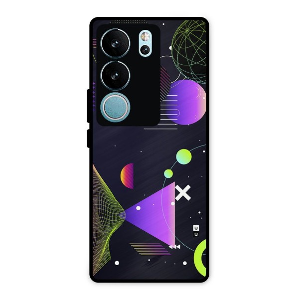 Geometrical Wireframe Metal Back Case for Vivo V29