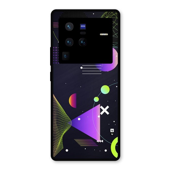 Geometrical Wireframe Metal Back Case for Vivo X80 Pro