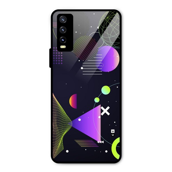 Geometrical Wireframe Metal Back Case for Vivo Y20i
