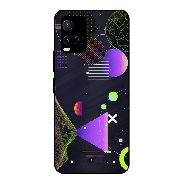 Geometrical Wireframe Metal Back Case for Vivo Y21T