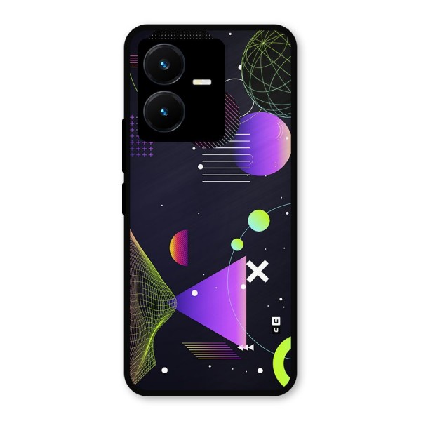 Geometrical Wireframe Metal Back Case for Vivo Y22