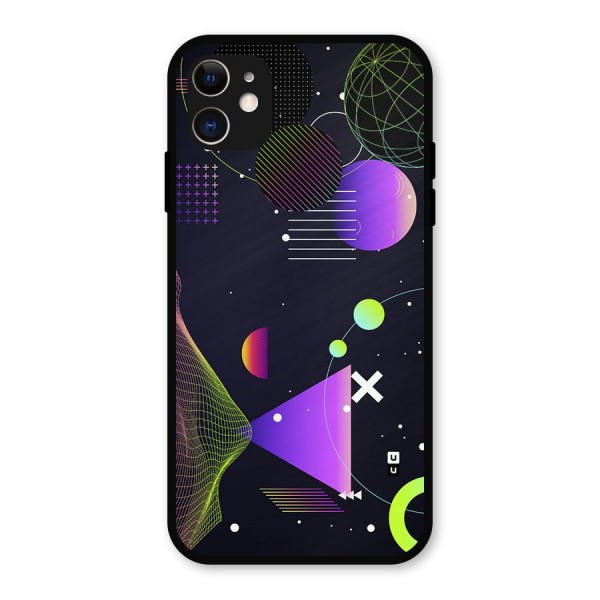 Geometrical Wireframe Metal Back Case for iPhone 11