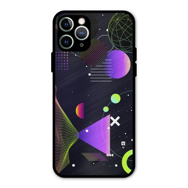 Geometrical Wireframe Metal Back Case for iPhone 11 Pro Max